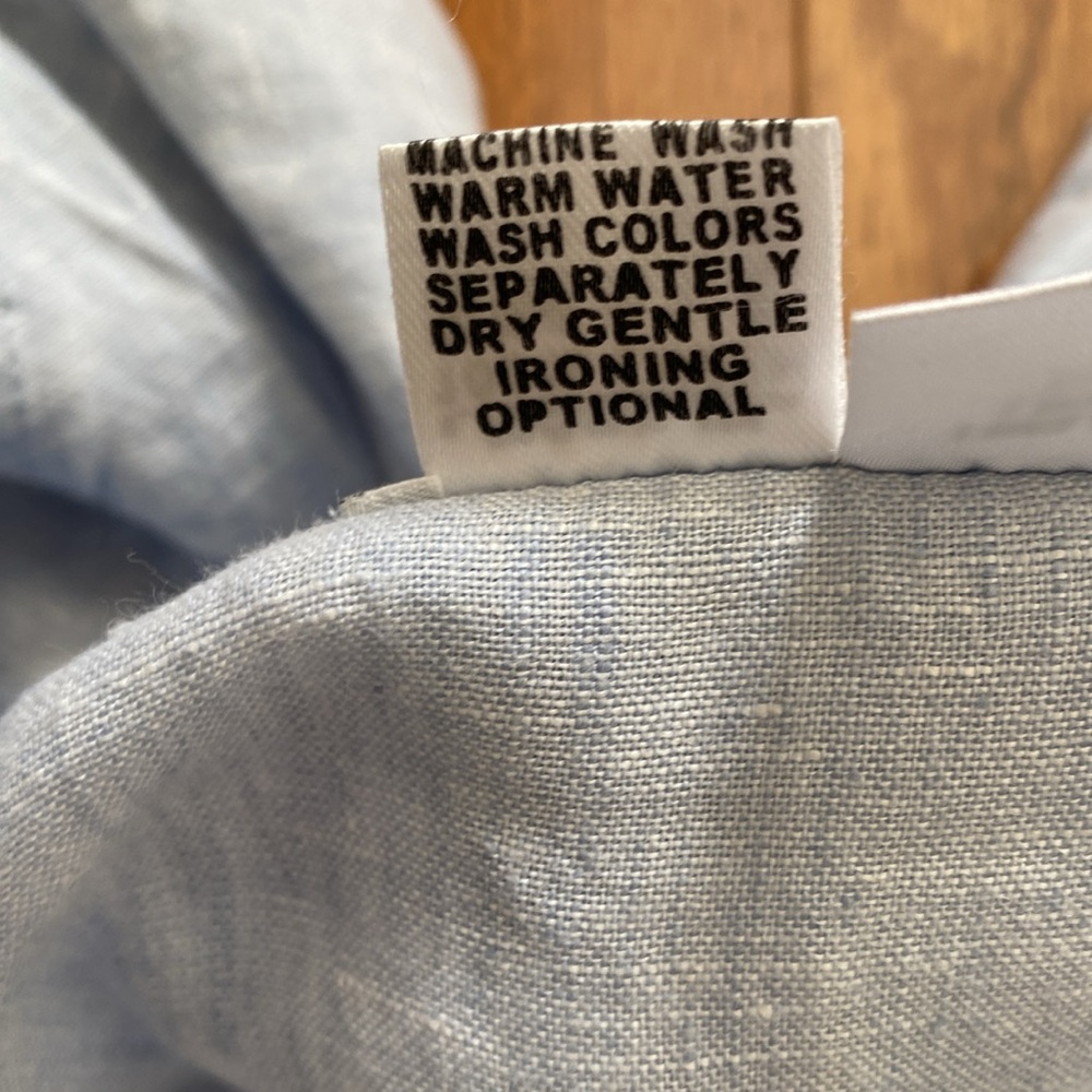 Flax Light Blue Button Down Blouse - image 5